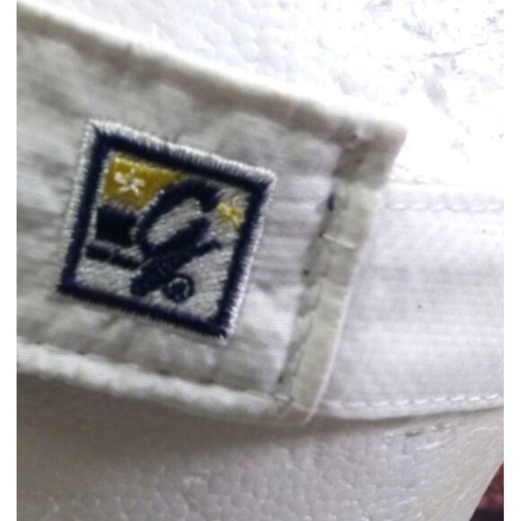 Wingate Embroidered White Sports Visor Hat The Game Adjustable Fit - Picture 4 of 8